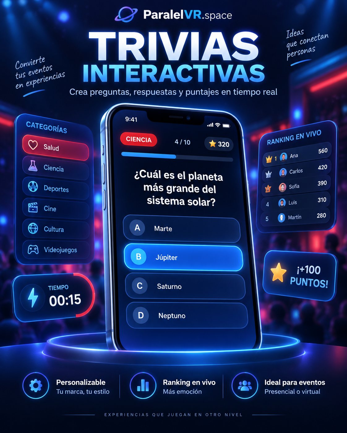 Trivia interactiva con ranking en vivo